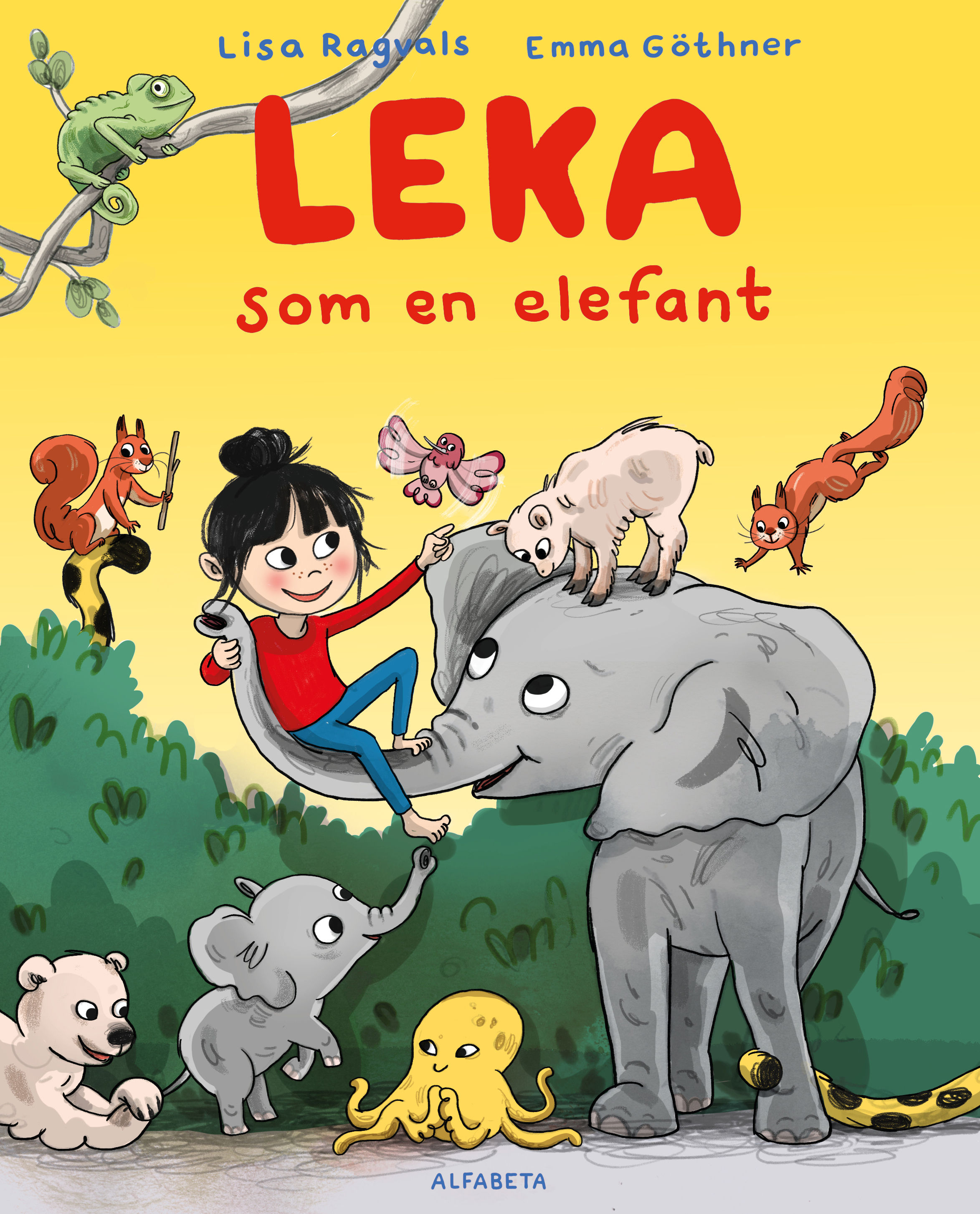 Omslag: Leka som en elefant
