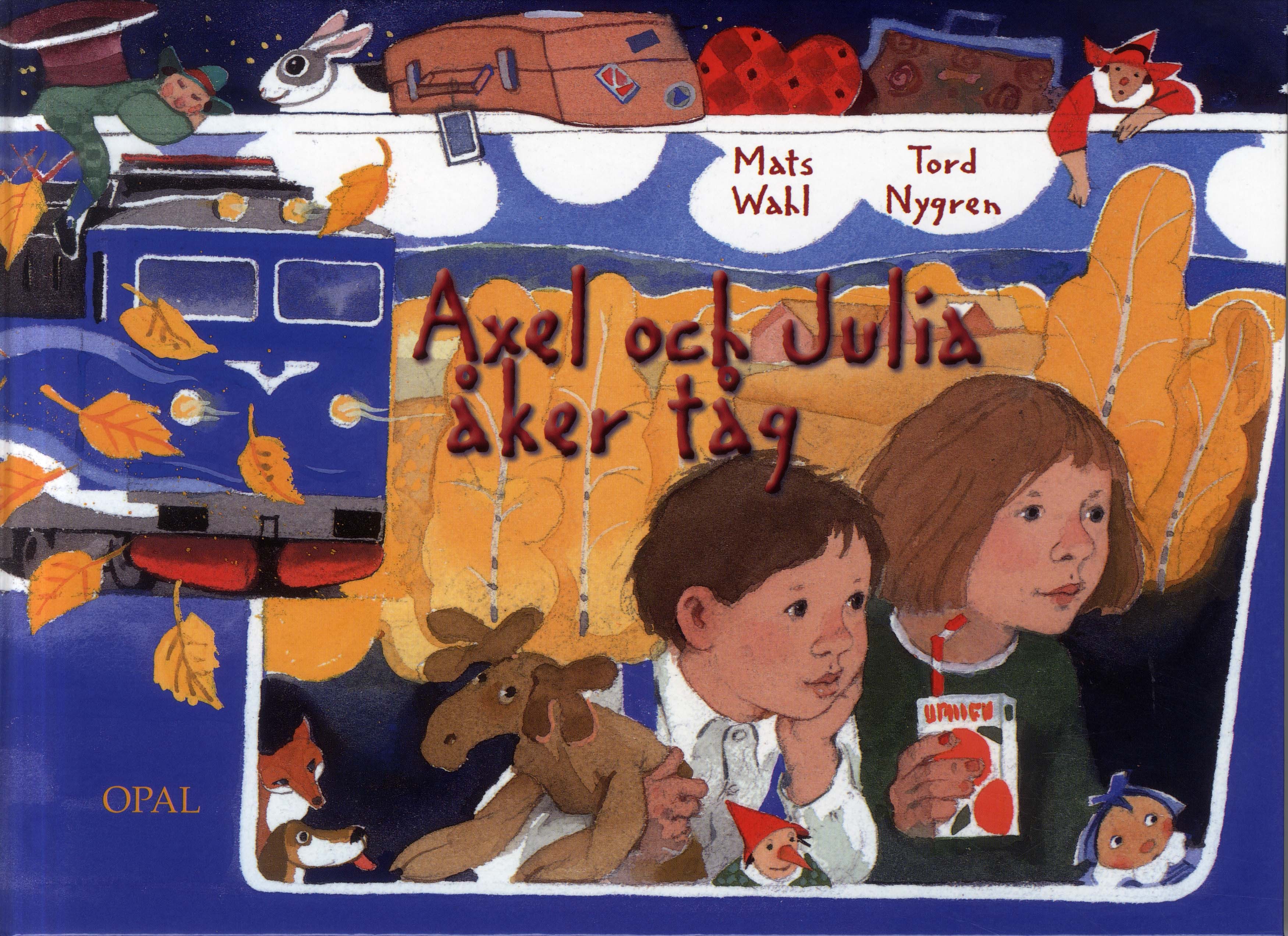 Omslag: Axel och Julia åker tåg