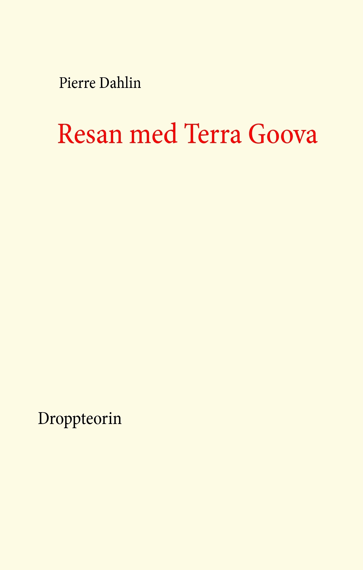 Omslag: Resan med Terra Goova