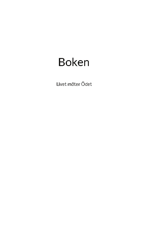 Omslag: Boken : livet möter ödet
