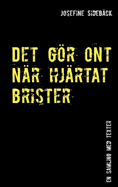 Omslag: Det gör ont när hjärtat brister : en samling med texter om psykisk ohälsa, kärlek, livet och tystnad