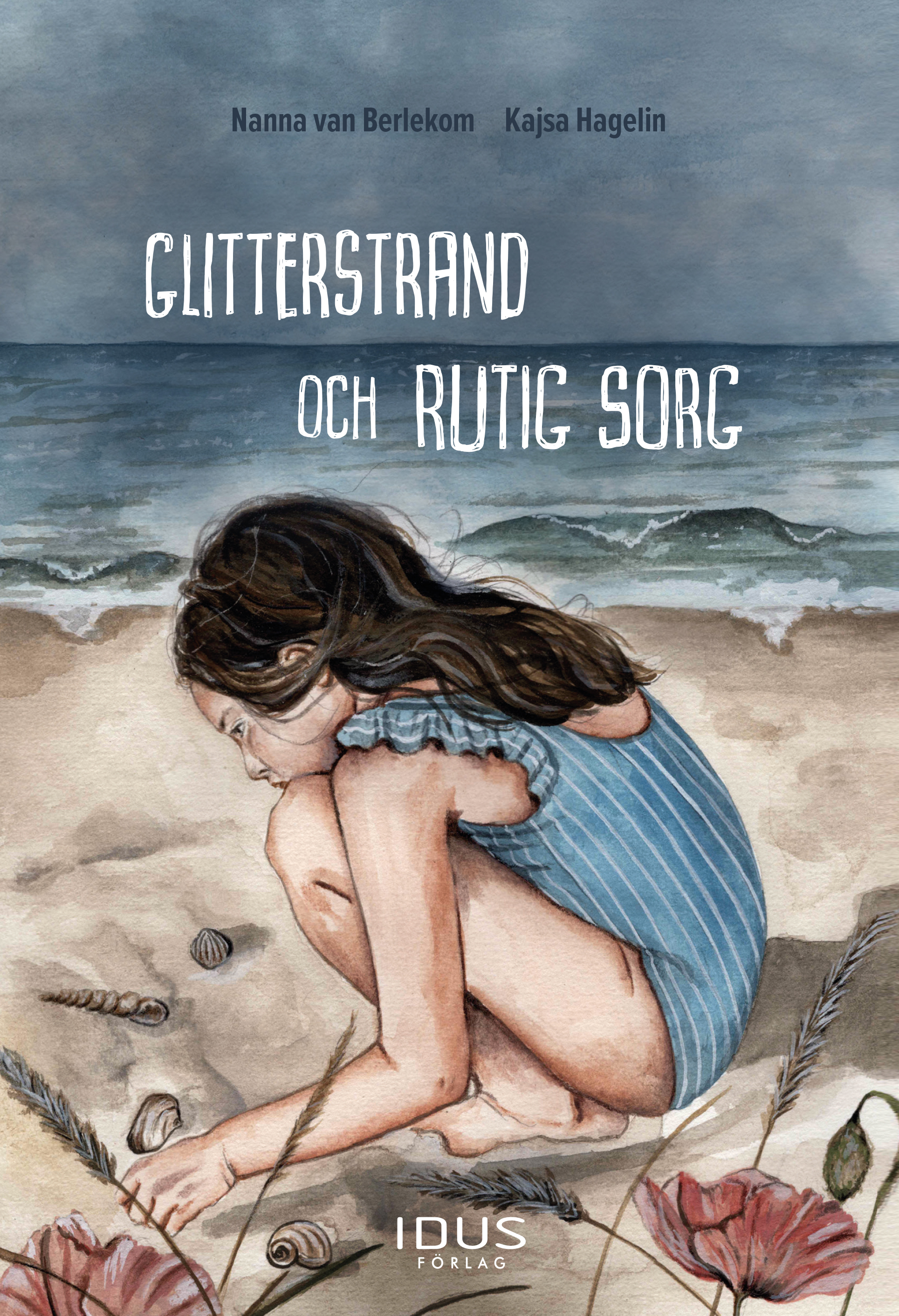 Omslag: Glitterstrand och rutig sorg