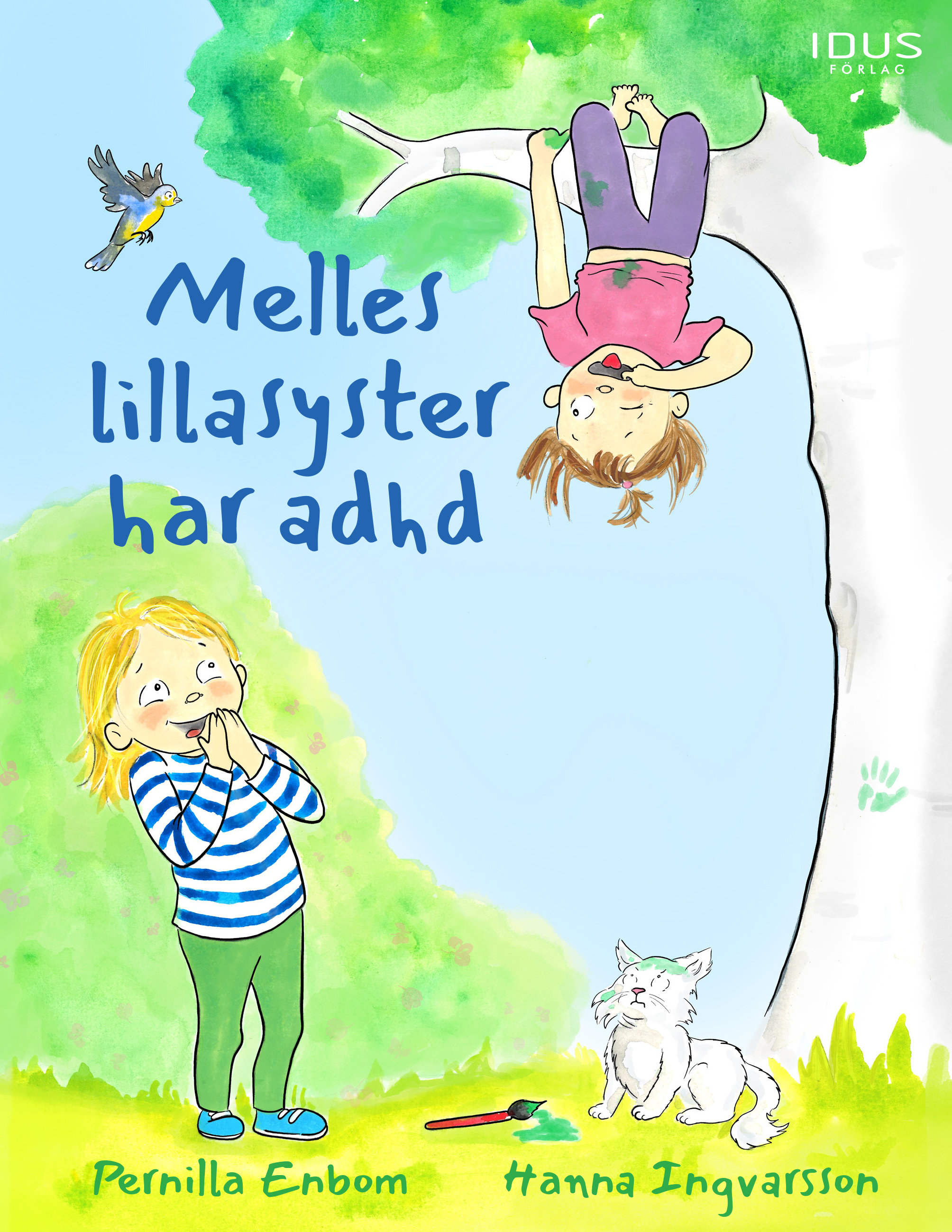 Omslag: Melles lillasyster har adhd
