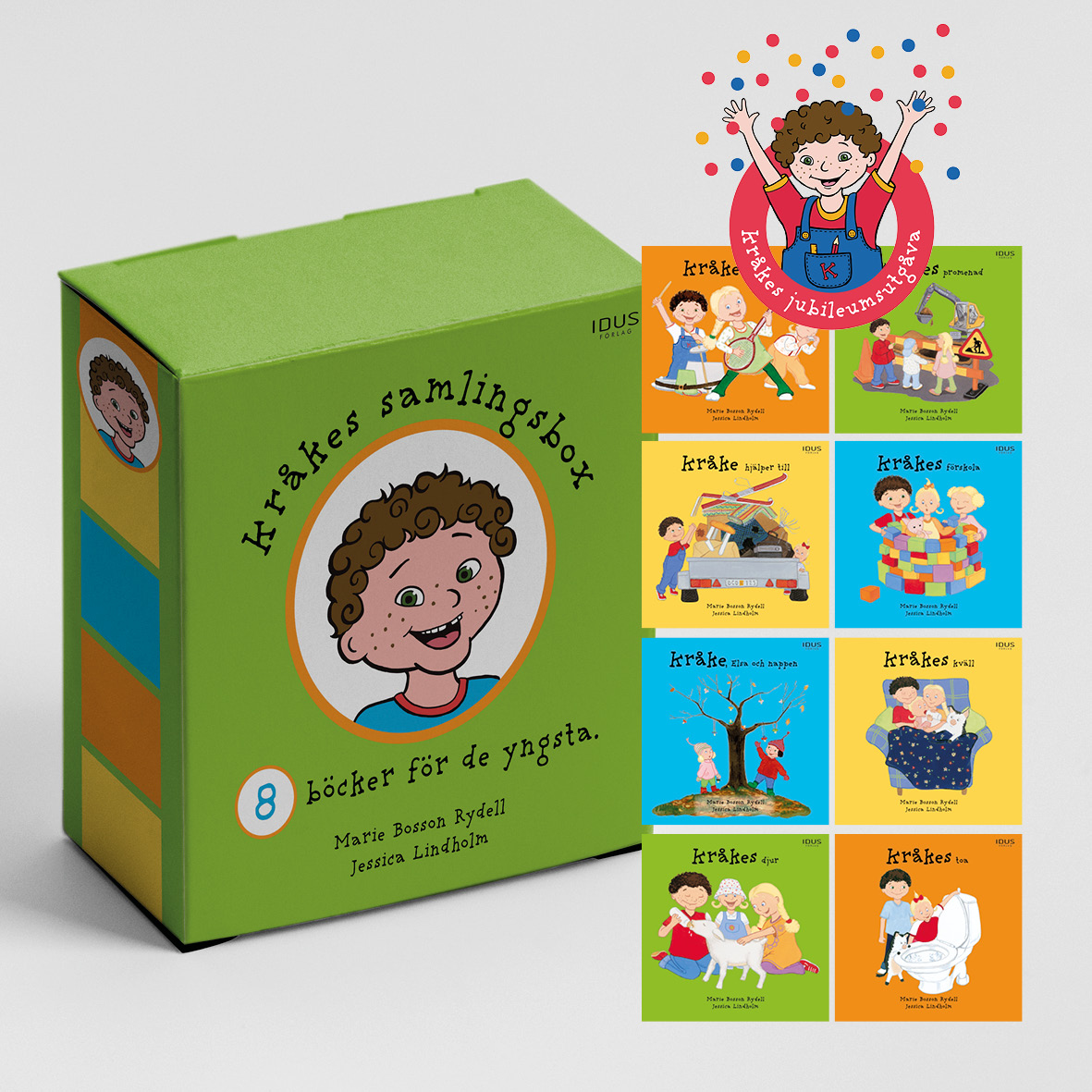 Omslag: Kråkes samlingsbox - 8 böcker för de yngsta
