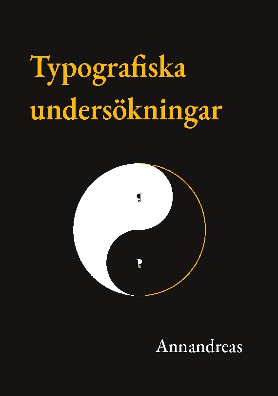 Omslag: Typografiska undersökningar