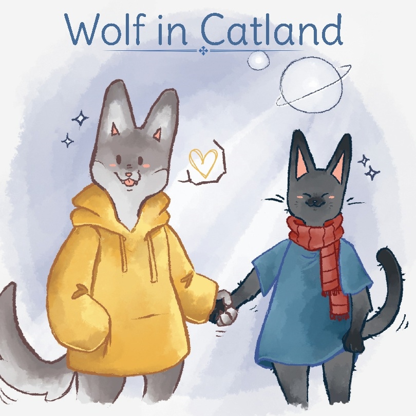 Omslag: Det var en gång en Varg i Kattland / There once was a Wolf in Catland