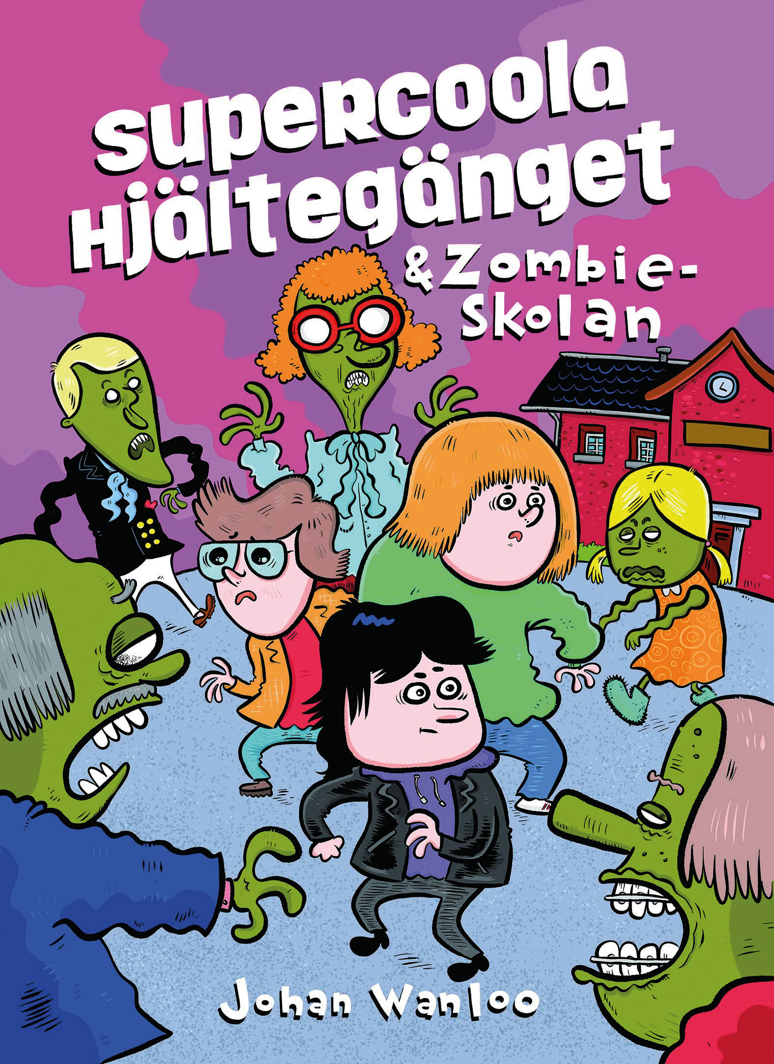 Omslag: Supercoola hjältegänget och zombieskolan