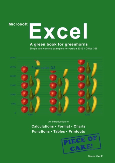 Omslag: Excel - A green book for greenhorns : For version 2019 / Office365