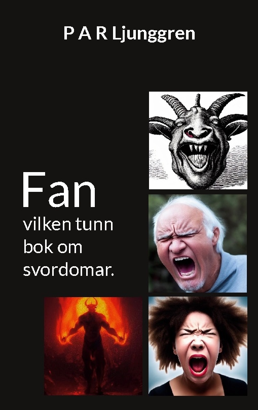 Omslag: Fan : vilken tunn bok om svordomar.