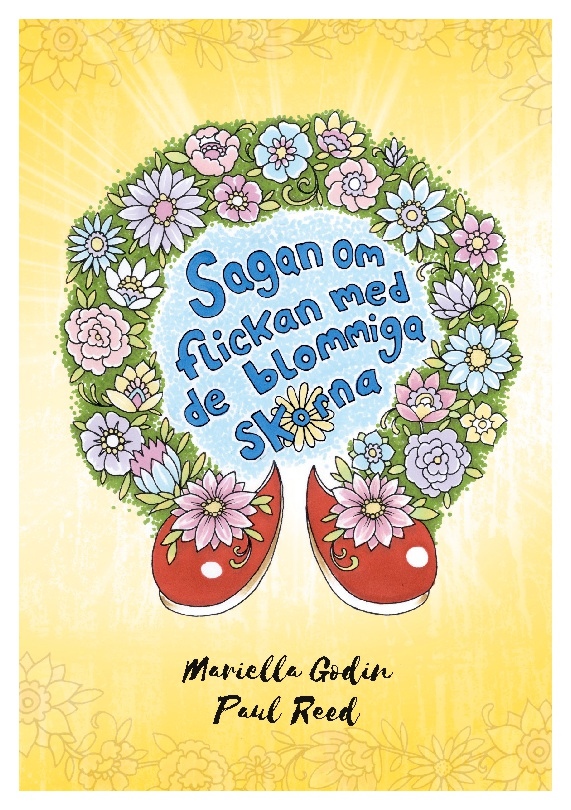Omslag: Sagan om flickan med de blommiga skorna