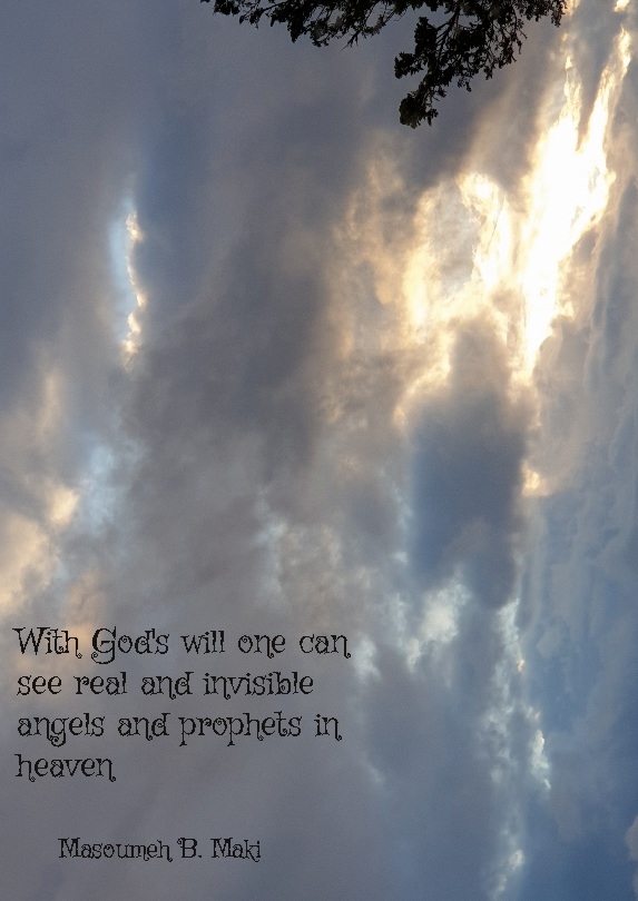 Omslag: With God's will one can see real and invisible angels and prophets in heave