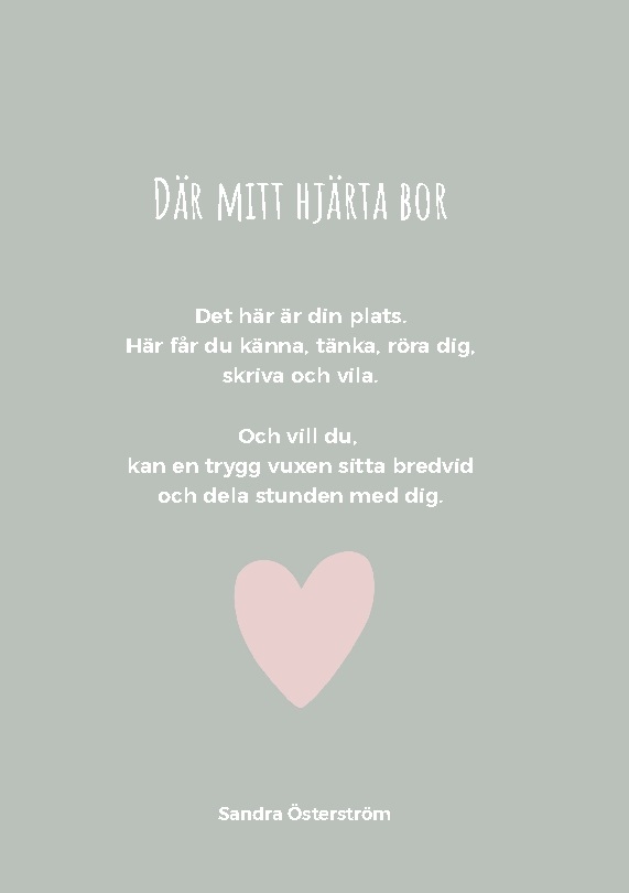 Omslag: Där mitt hjärta bor : en bok att röra sig i