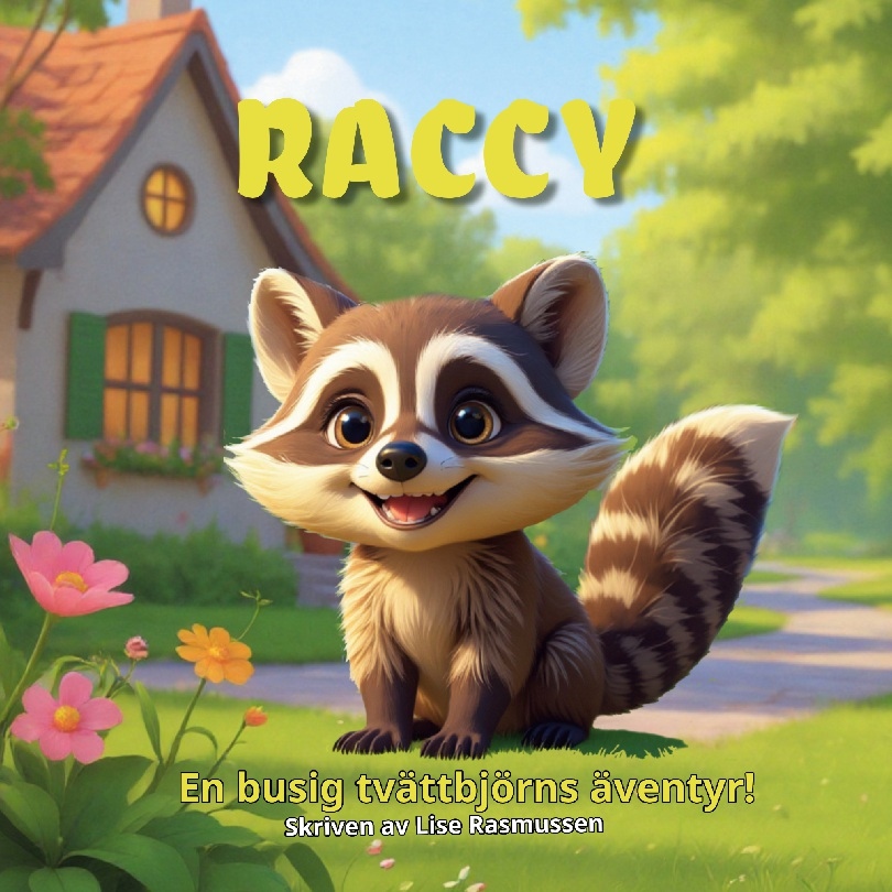 Omslag: Raccy : En busig tvättbjörns äventyr!