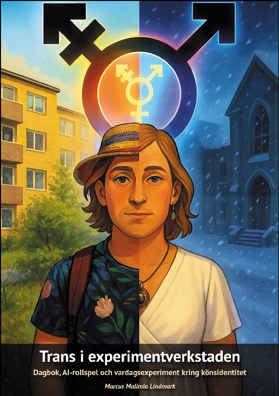 Omslag: Trans i experimentverkstaden : Dagbok, AI-rollspel, vardagsexperiment kring