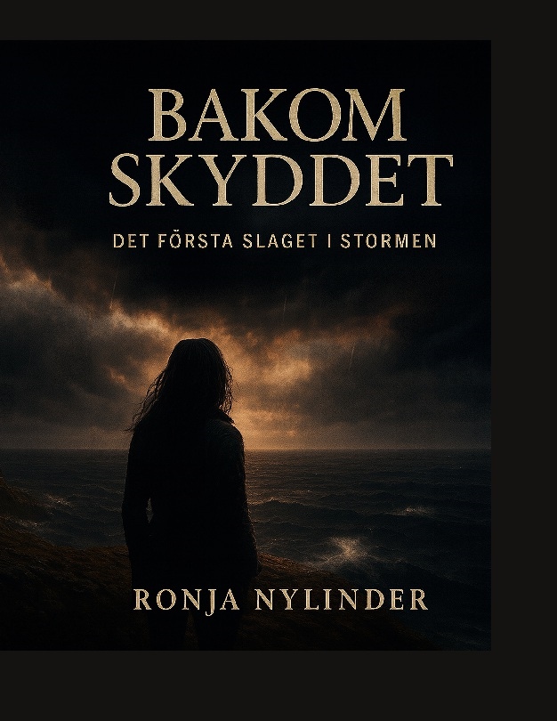 Omslag: Bakom skyddet : första slaget i stormen