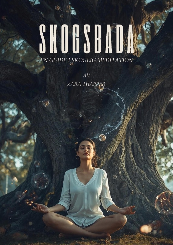 Omslag: Skogsbada : En guide i skoglig meditation