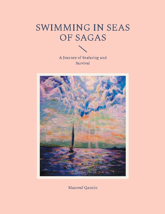 Omslag: Swimming in seas of sagas : a journey of seafaring and survival