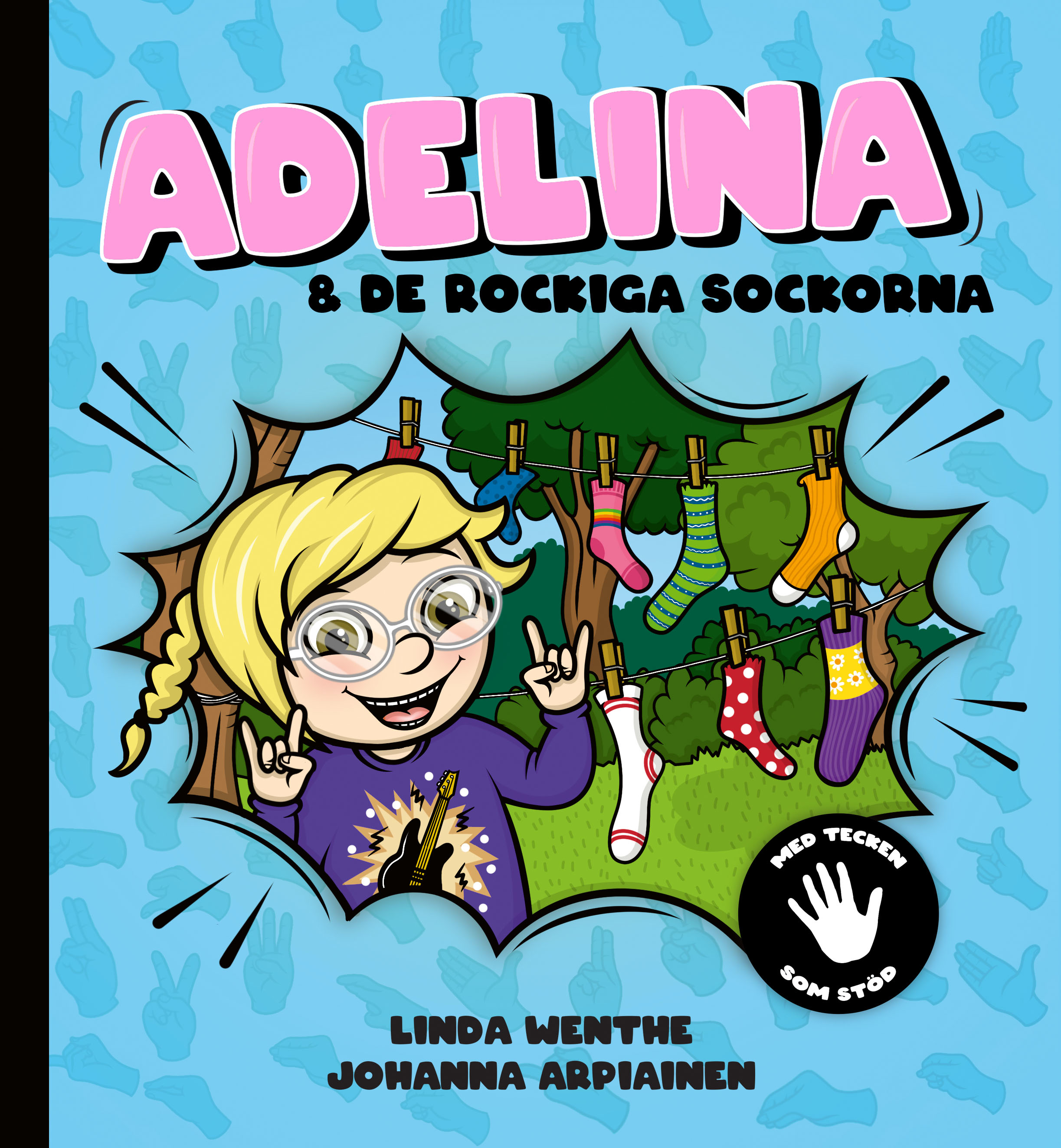 Omslag: Adelina och de rockiga sockorna