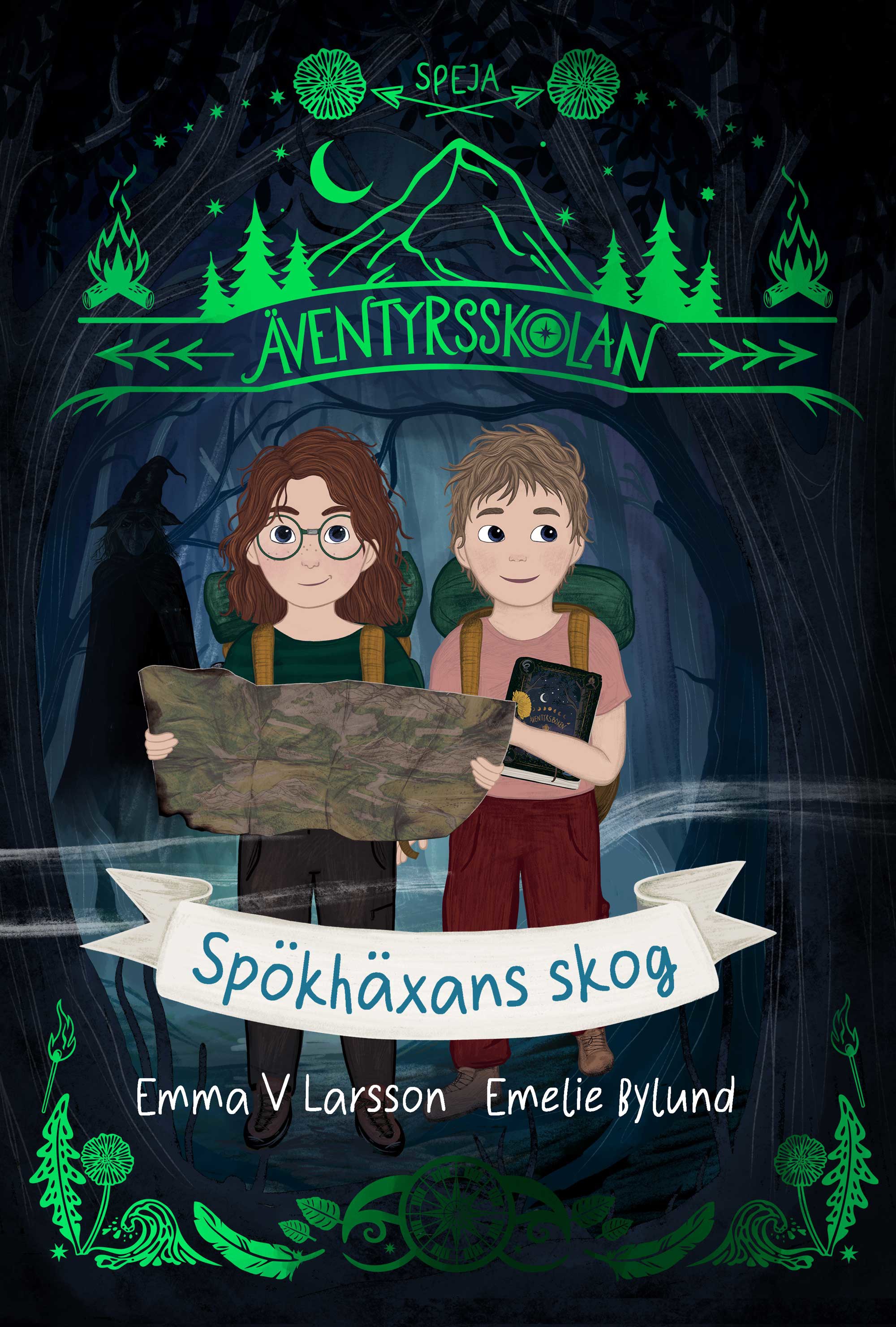 Omslag: Äventyrsskolan : Spökhäxans skog