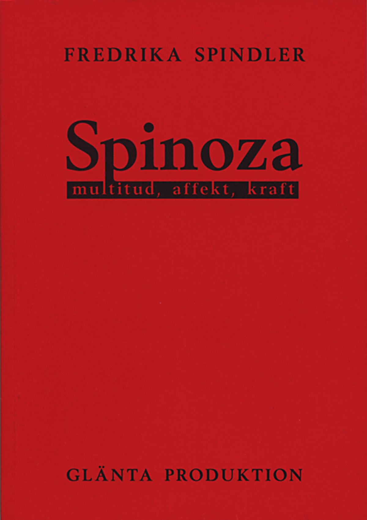 Omslag: Spinoza : multitud, affekt, kraft